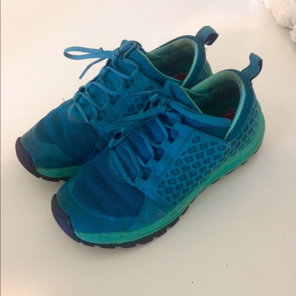 The North Face turquoise sneakers